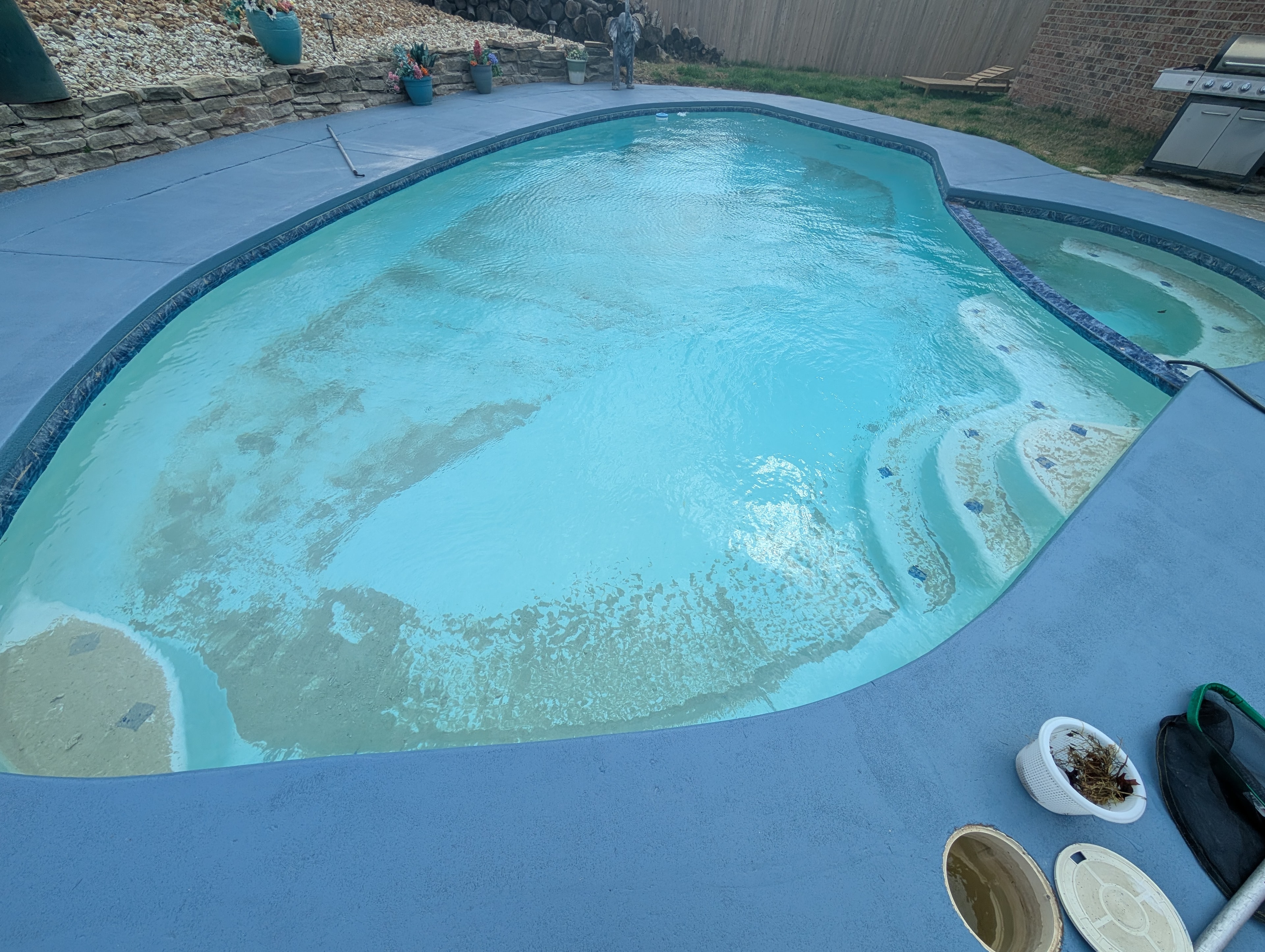 Pool Floor — Before Deep Clean